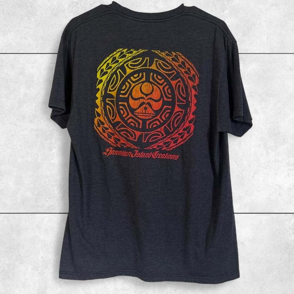 Hawaiian Island Creations HIC Graphic T-Shirt Heather Charcoal Large